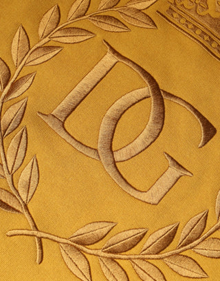 Dolce & Gabbana Mustard DG Hooded Men Sweatshirt Sweater