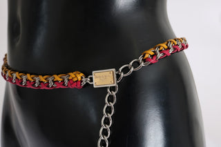 Dolce &amp; Gabbana Elegant Multicolor Crystal-Embellished Belt