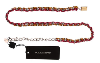 Dolce &amp; Gabbana Elegant Multicolor Crystal-Embellished Belt