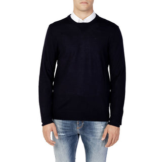 Armani Exchange Blue Wool Sportswear