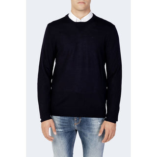 Armani Exchange Blue Wool Sportswear