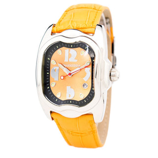 Chronotech Orange Leather Watch