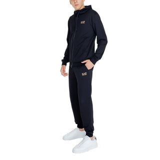 EA7 Emporio Armani Black Cotton Sweatsuit