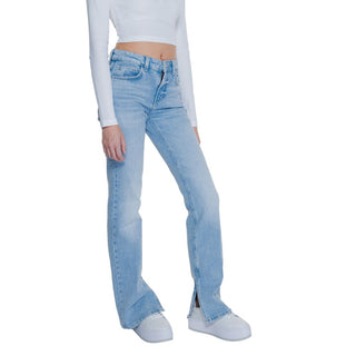 Guess Light Blue Cotton Jeans &amp; Pant