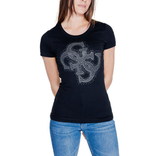 Guess Black Cotton Tops &amp; T-Shirt