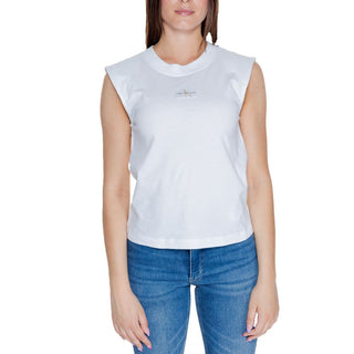 Calvin Klein Jeans White Cotton Tops & T-Shirt