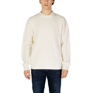 Calvin Klein Jeans Cream Cotton Sweatshirt