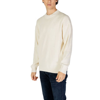 Calvin Klein Jeans Cream Cotton Sweatshirt