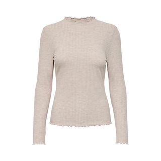 Only Beige Polyester Turtleneck