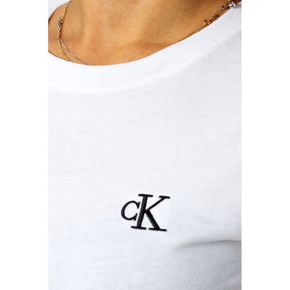 Calvin Klein Jeans White Cotton Tops &amp; T-Shirt