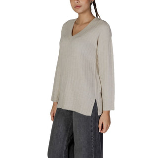 Vila Clothes Beige Marabou Sweater