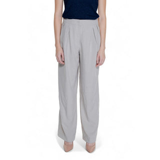 Vila Clothes Beige Polyester Pant