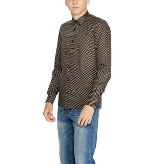 Antony Morato Brown Cotton Pattern Shirt