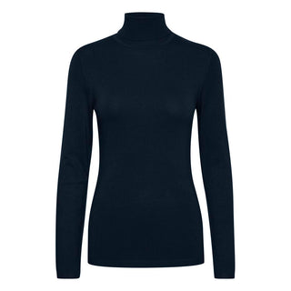 ICHI Blue Viscose Turtleneck