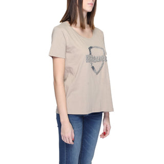 Blauer Beige Cotton T-Shirt