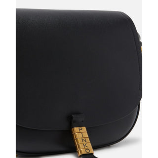 PINKO Black Leather Women Crossbody Bag