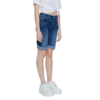 Street One Blue Cotton Bermuda