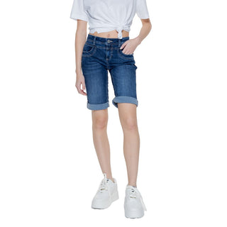 Street One Blue Cotton Bermuda