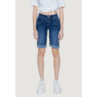 Street One Blue Cotton Bermuda
