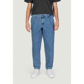 Jack Jones Blue Cotton Relaxed Fit Jean