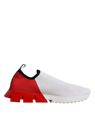 Dolce &amp; Gabbana White Red Sorrento Sneakers Shoes