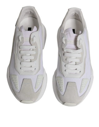 Dolce & Gabbana White Leather Daymaster Low Top Sneaker Shoes