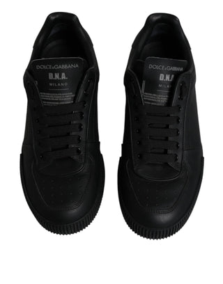 Dolce &amp; Gabbana Black Miami Leather Low Top Sneakers Shoes