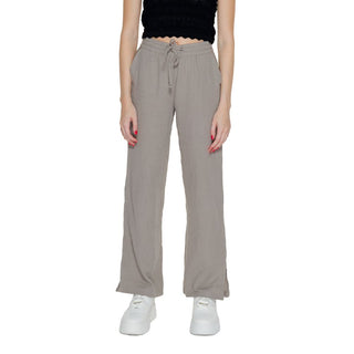 Jacqueline De Yong Beige Cotton Pant