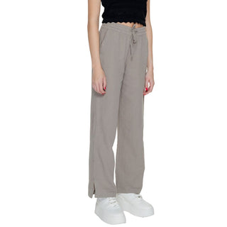 Jacqueline De Yong Beige Cotton Pant