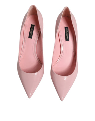 Dolce &amp; Gabbana Light Pink Patent Leather Heels Pumps Shoes