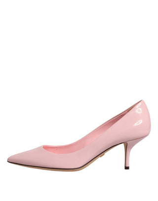 Dolce &amp; Gabbana Light Pink Patent Leather Heels Pumps Shoes