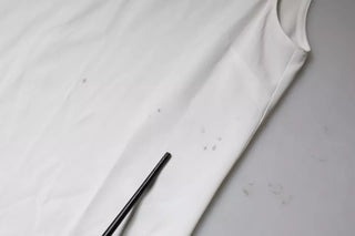 Patrizia Pepe White Mock Neckline Sleeveless Tank Blouse Top