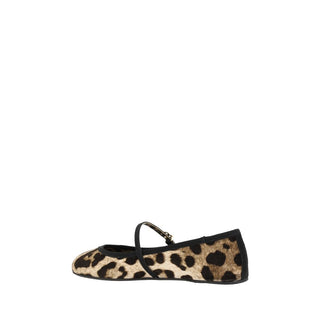 Dolce &amp; Gabbana leopard-print ballerinas