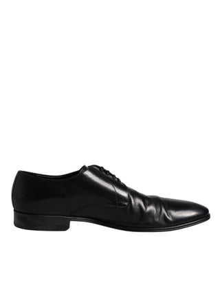 Dolce &amp; Gabbana Black Patent Leather Derby Men Dress Shoes