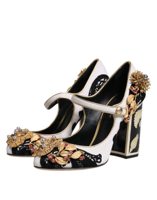 Dolce & Gabbana Multicolor Embellished Heels Pumps Shoes