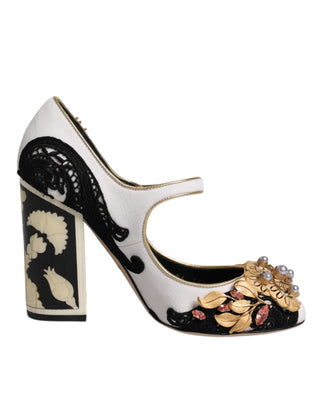 Dolce &amp; Gabbana Multicolor Embellished Heels Pumps Shoes