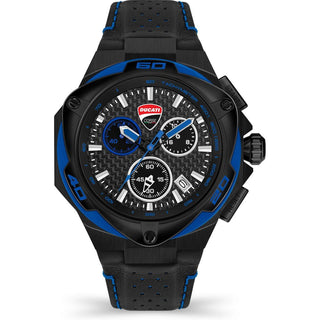 Ducati Black Leather Watch