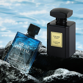 عطر رجالي Blue Coast 50 مل + لا مزيد 55 مل عطر سنيور بخاخ الليلة، عطر ساحر عصري، عرض سحر شخصي، توزيع عطر هرموني رومانسي، يحافظ على الرائحة لفترة طويلة، وهدية عيد الميلاد/السنة الجديدة/عيد الحب لها