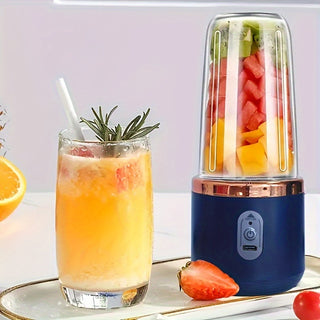 Portable Mini Juicer Machine with Charging, 1pc, Fruit Juicer, 2 in 1 Portable Blender and Water Bottle with USB Charging 