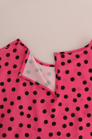 Dolce &amp; Gabbana Chic Pink Polka Dotted Silk Blouse