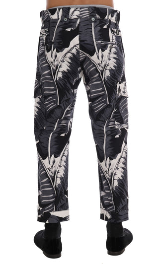 Dolce &amp; Gabbana Elegant Capri Casual Pants in Banana Leaf Print