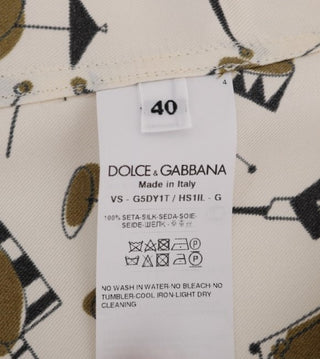 Dolce &amp; Gabbana Exclusive Silk Casual Men's Shirt - JAZZ Motive