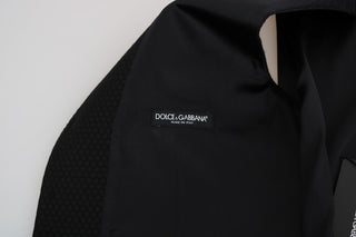 Dolce & Gabbana Elegant Polka Dot Black Dress Vest