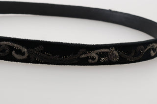 Dolce &amp; Gabbana Elegant Black Cotton-Leather Men's Belt