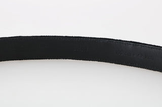 Dolce &amp; Gabbana Elegant Black Cotton-Leather Men's Belt