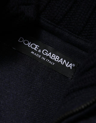 Dolce & Gabbana Black Nylon Hooded Puffer Men Coat Jacket