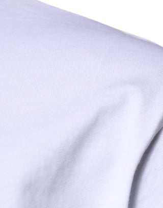 Dolce & Gabbana White DG Logo Cotton Crew Neck T-shirt