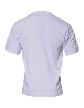 Dolce & Gabbana White DG Logo Cotton Crew Neck T-shirt