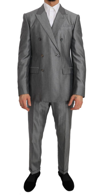 Dolce &amp; Gabbana Elegant Black Double-Breasted Suit