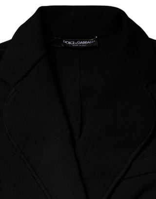 Dolce & Gabbana Black Viscose Single Breasted Blazer Jacket